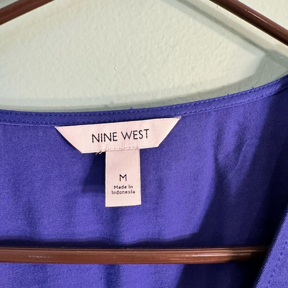 NWT ! Nine West, medium, blue , blouse . - Picture 4 of 4